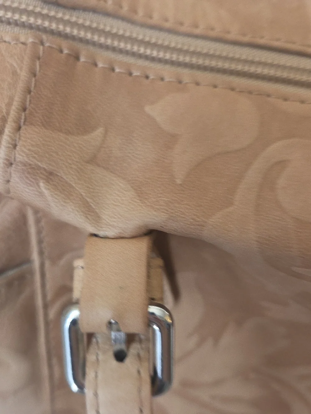Valentina Tan Leather Tooled Shoulder Bag/Tote 🧡🩶 - Picture 12 of 15